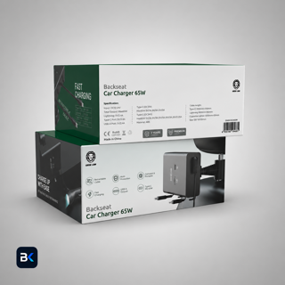 شارژر صندلی عقب ماشین گرین 65W (Green Backseat Car Charger 65W)